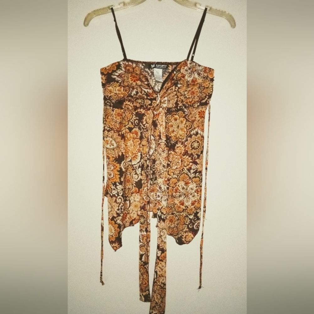 Spaghetti strap retro size small top